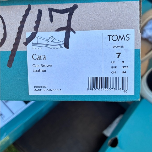 Toms Men's Brown Leather Slip-On Loafers - Picture 2 of 2